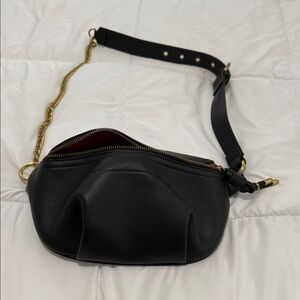 Black Leather Crossbody Bag